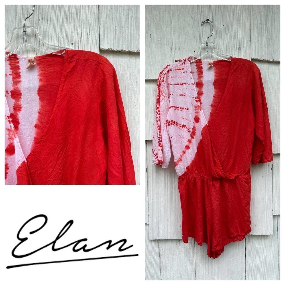 Elan Tie Dye Loose Fit Romper M